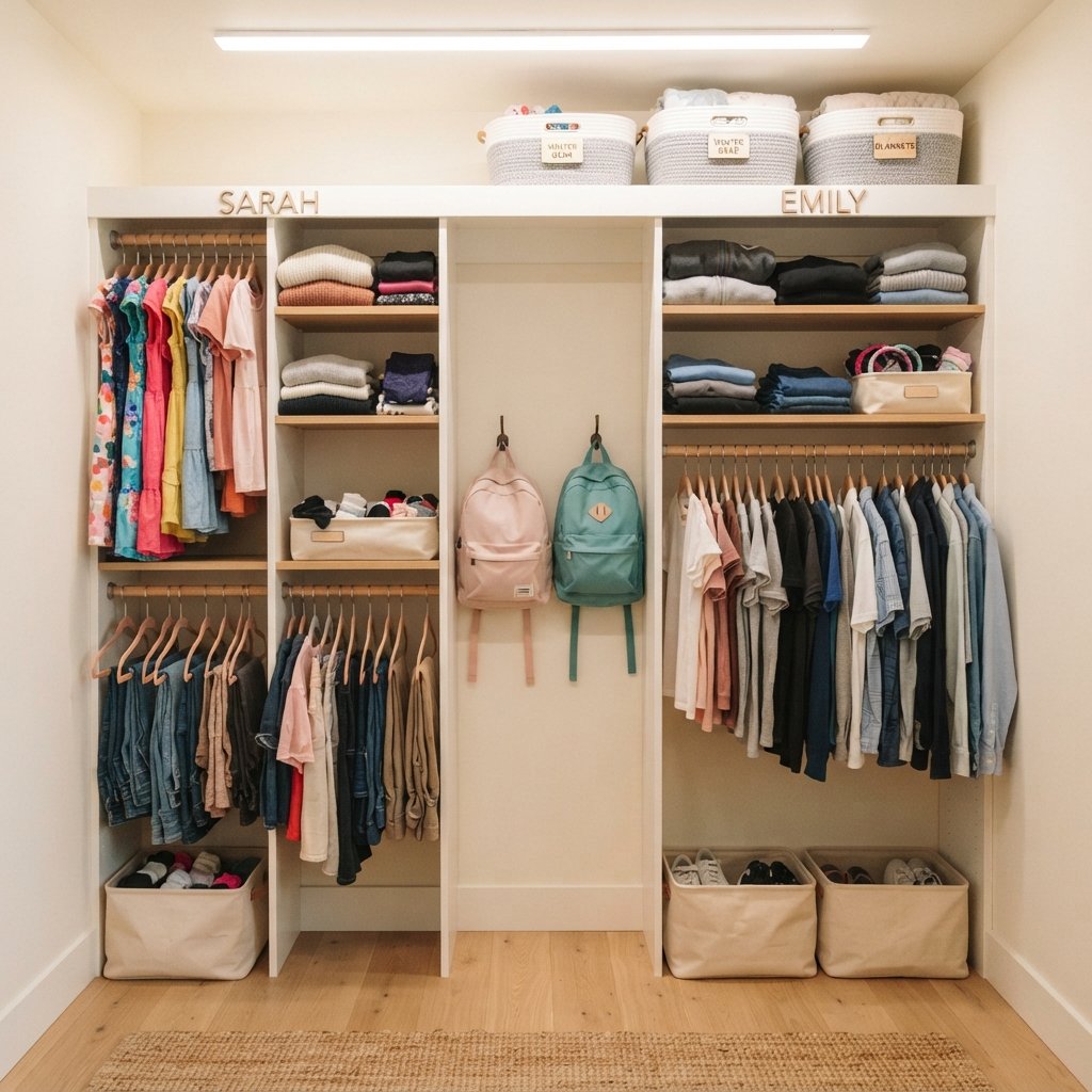 30 Twin Bedroom Ideas That Bring Fresh Style to Any Shared Space 20 Twin Bedroom Closet Ideas