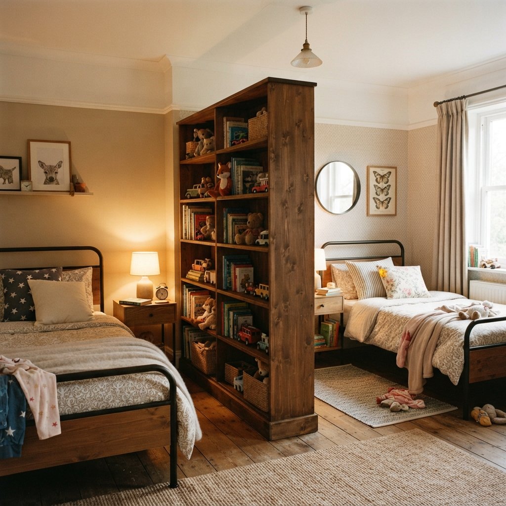 30 Twin Bedroom Ideas That Bring Fresh Style to Any Shared Space 16 Divider Twin Bedroom Ideas