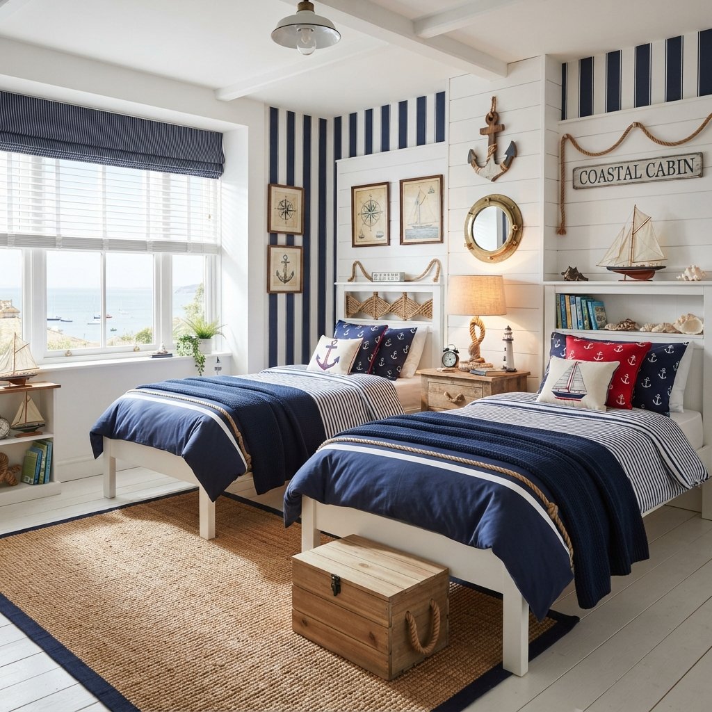 30 Twin Bedroom Ideas That Bring Fresh Style to Any Shared Space 10 Twin Bedroom Theme Ideas