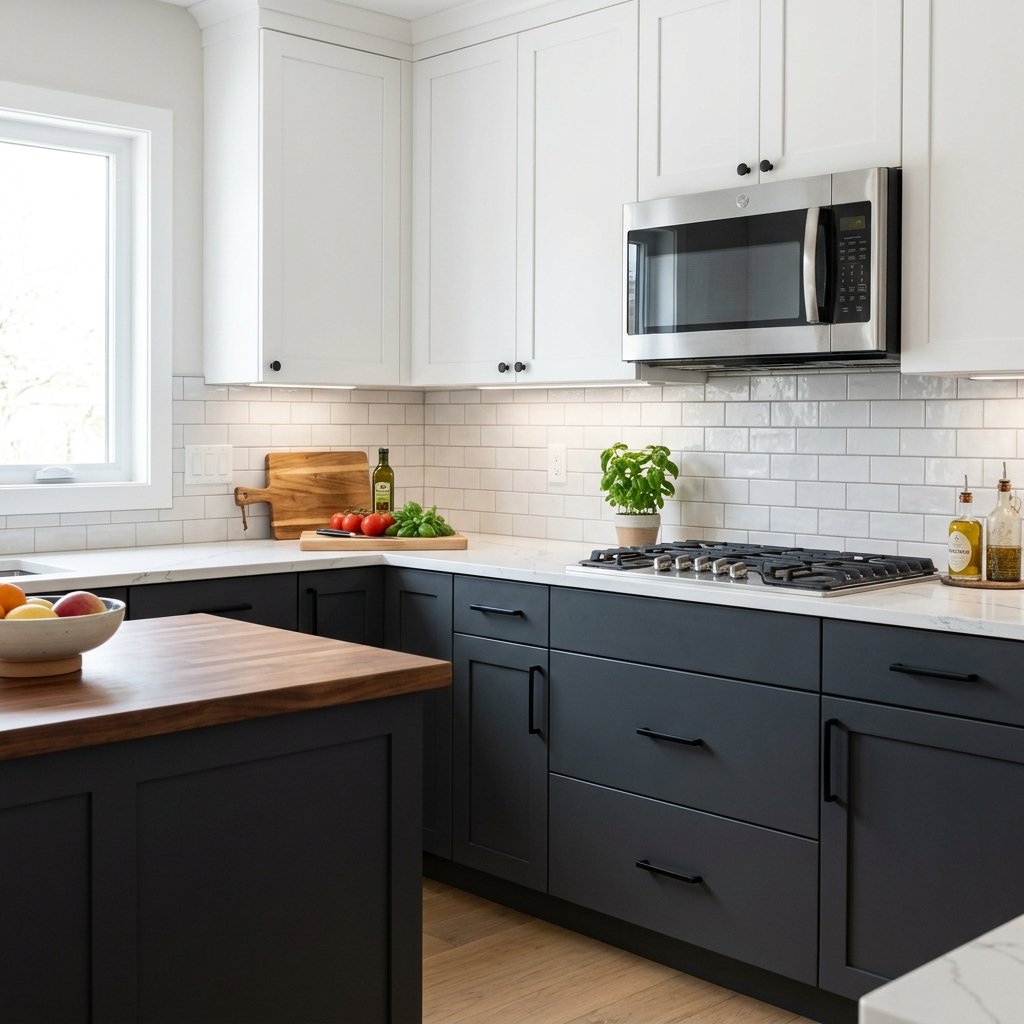 30 White Kitchen Cabinets Ideas to Brighten and Transform Your Space 9 Two Tone White Kitchen Cabinets Ideas