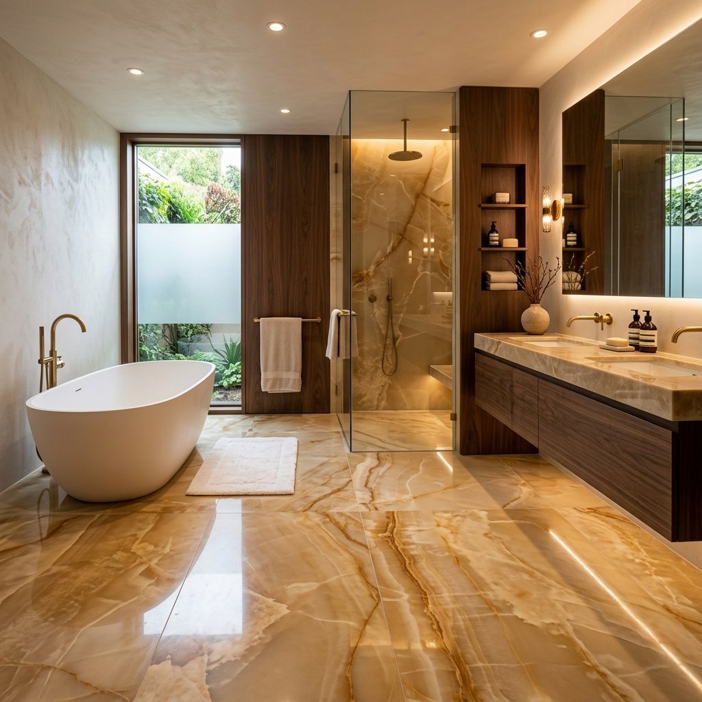 30 Bathroom Flooring Ideas That Bring Fresh Life to Any Space 15 Luxury Flooring Ideas
