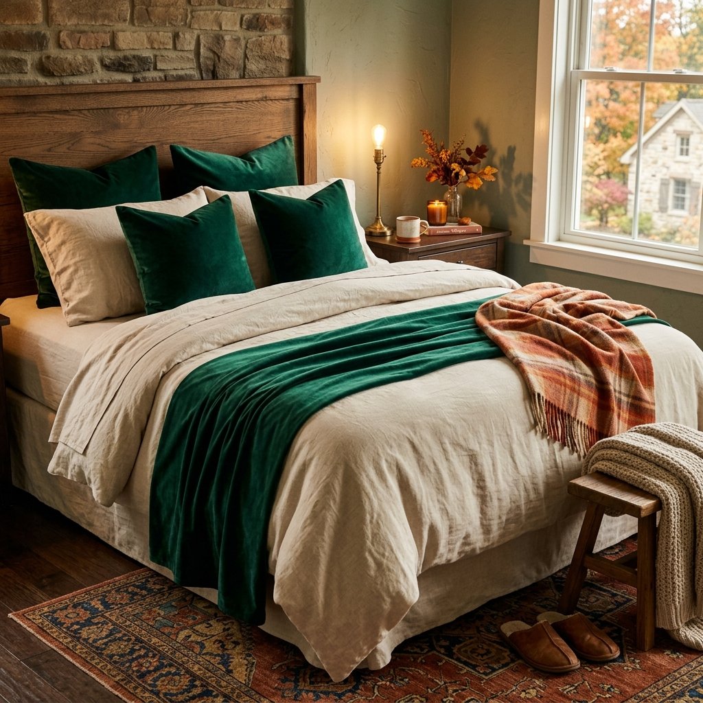 30 Fall Bedroom Ideas That Bring Cozy Autumn Vibes Into Your Space 17 Velvet Bedding Ideas