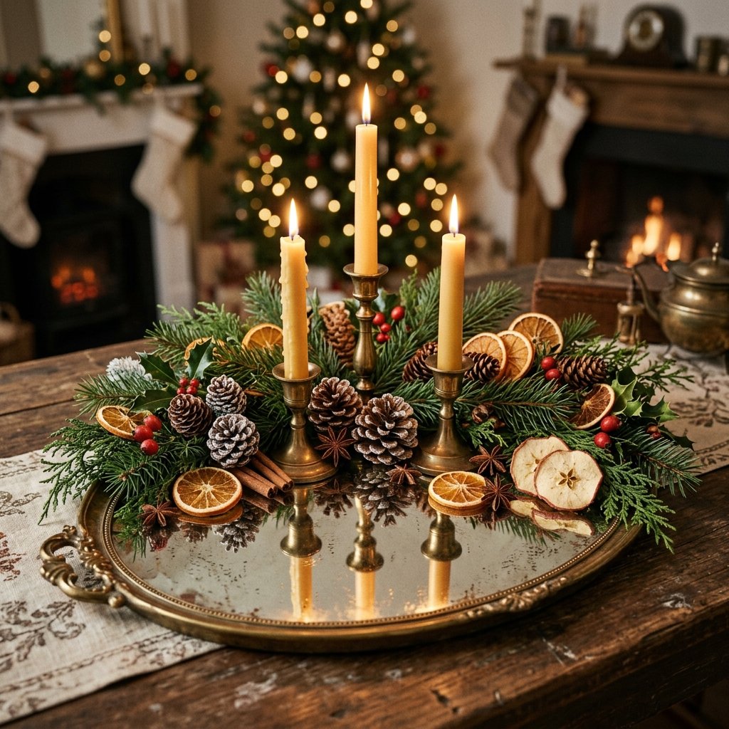 30 Vintage Christmas Decor Ideas That Bring Classic Holiday Charm to Your Home 31 Vintage Christmas Centerpiece Ideas