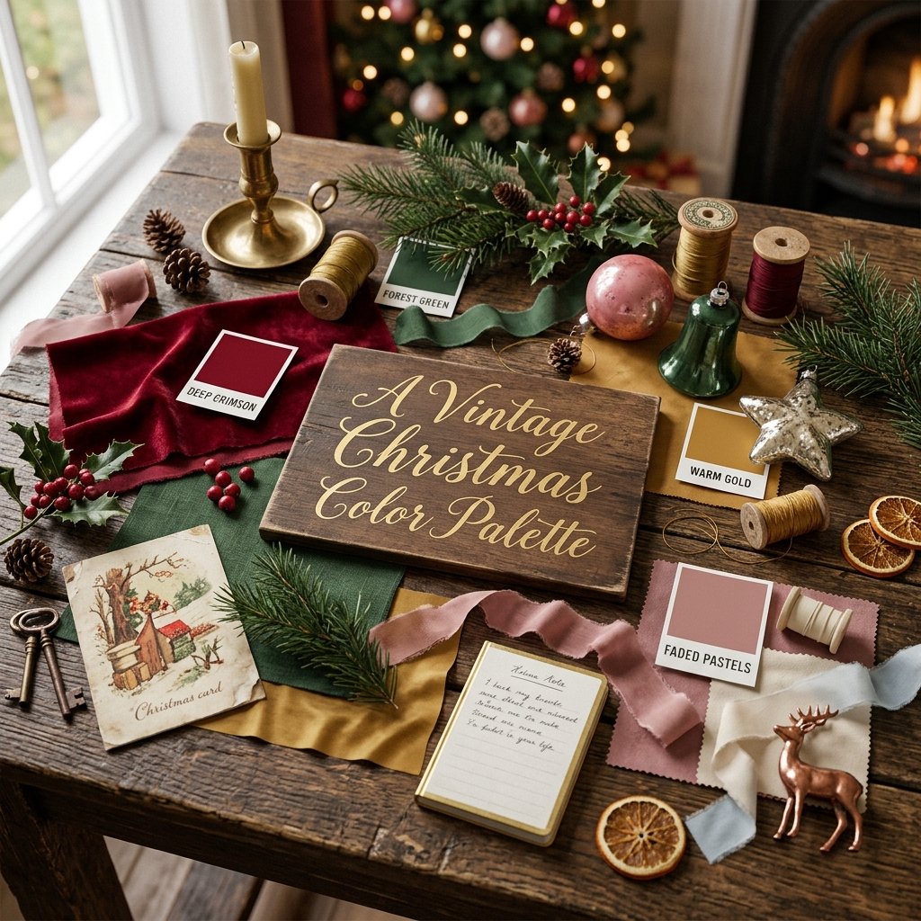 30 Vintage Christmas Decor Ideas That Bring Classic Holiday Charm to Your Home 8 Vintage Christmas Color Palette Ideas