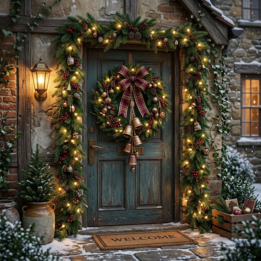 30 Vintage Christmas Decor Ideas That Bring Classic Holiday Charm to Your Home 30 Vintage Christmas Doorway Decor Ideas