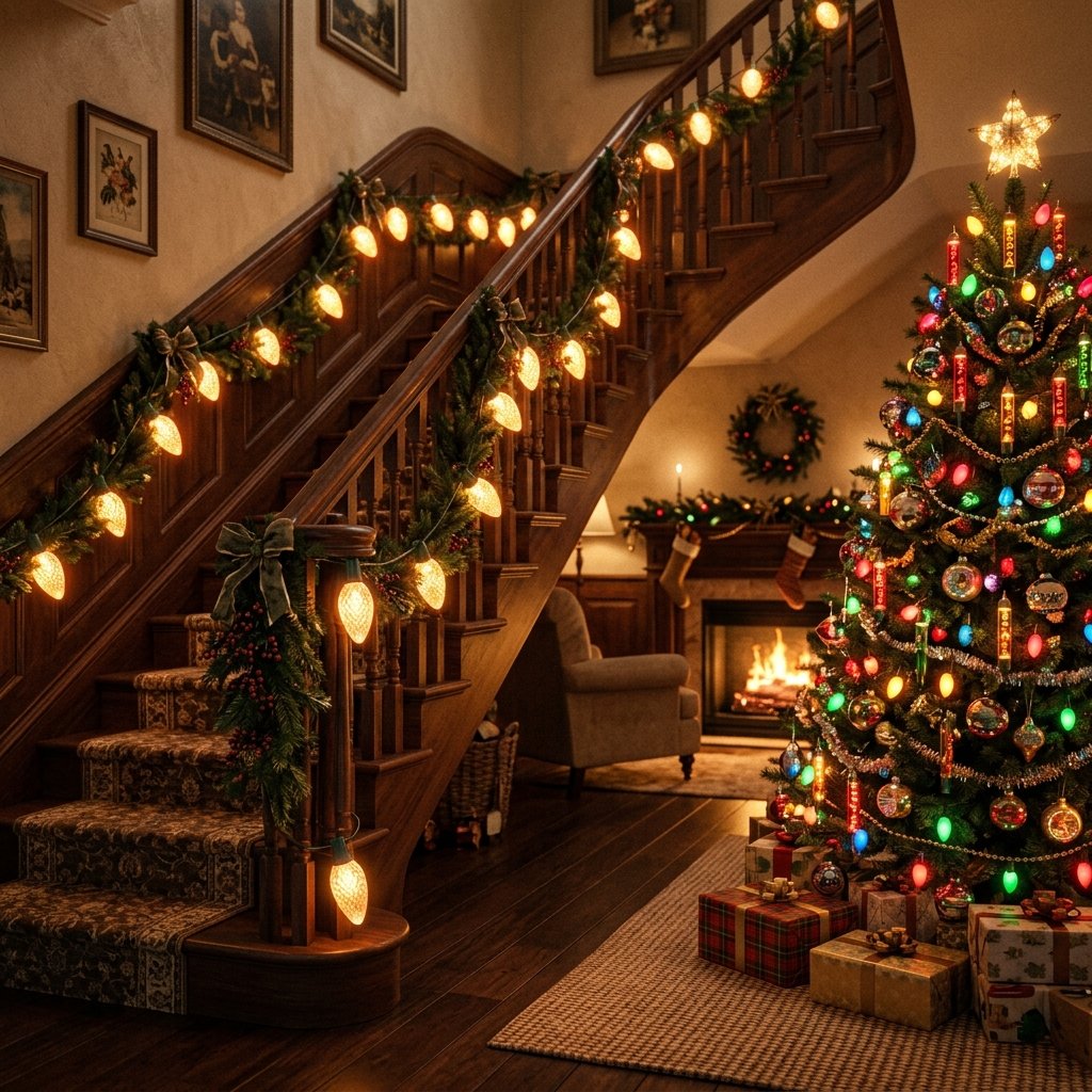 30 Vintage Christmas Decor Ideas That Bring Classic Holiday Charm to Your Home 12 Vintage Christmas Lighting Ideas