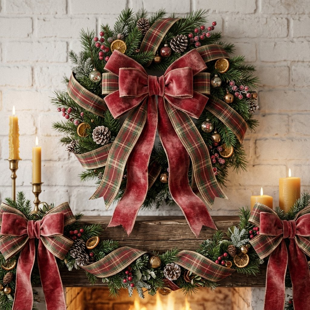 30 Vintage Christmas Decor Ideas That Bring Classic Holiday Charm to Your Home 21 Vintage Christmas Ribbon Ideas