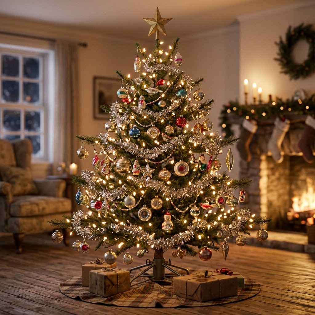 30 Vintage Christmas Decor Ideas That Bring Classic Holiday Charm to Your Home 6 Vintage Christmas Tree Ideas
