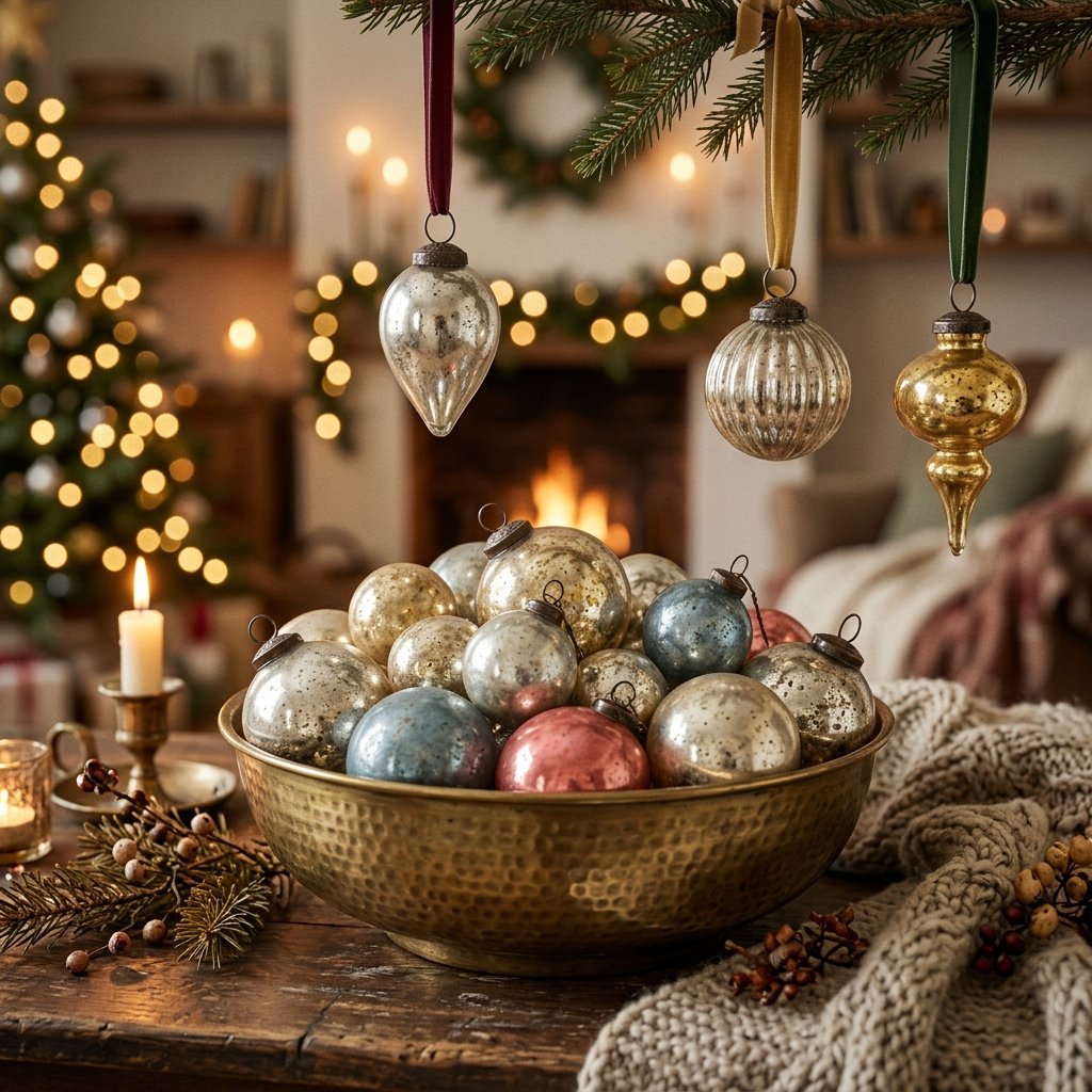 30 Vintage Christmas Decor Ideas That Bring Classic Holiday Charm to Your Home 23 Vintage Glass Ornament Ideas