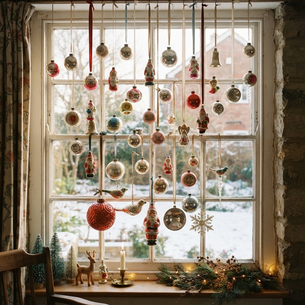 Vintage Ornament Window Ideas