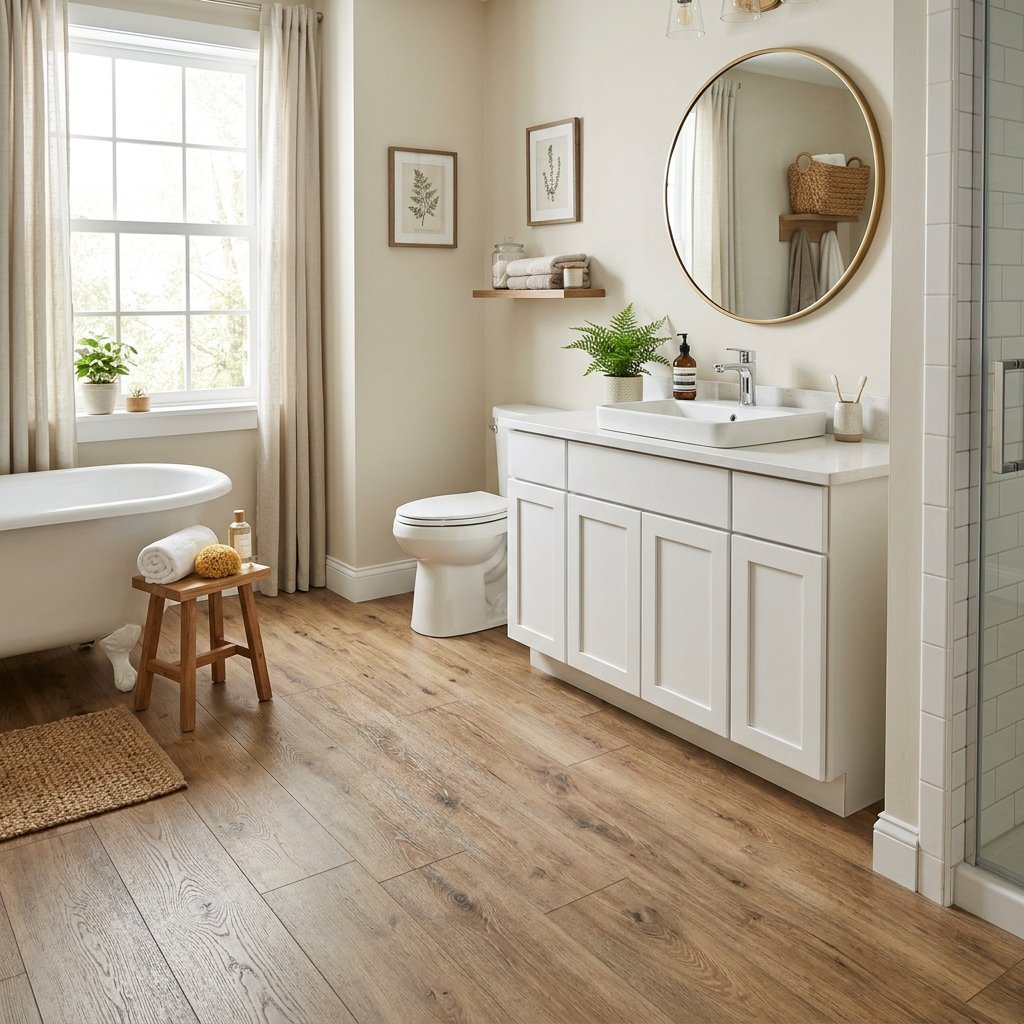 30 Bathroom Flooring Ideas That Bring Fresh Life to Any Space 6 Vinyl Plank Bathroom Flooring Ideas
