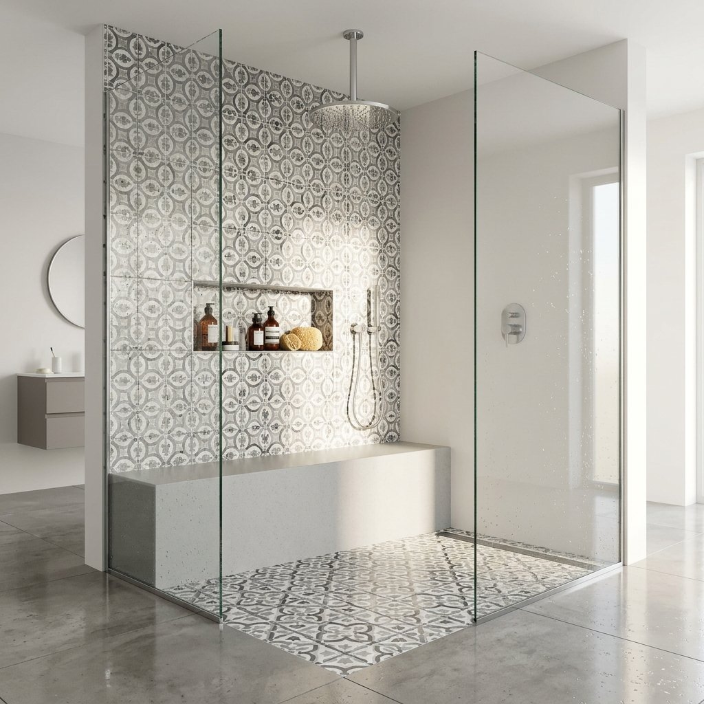 30 Dreamy Bloxburg Bathroom Ideas for Aesthetic House Builds 13 Walk In Shower Bloxburg Bathroom Ideas
