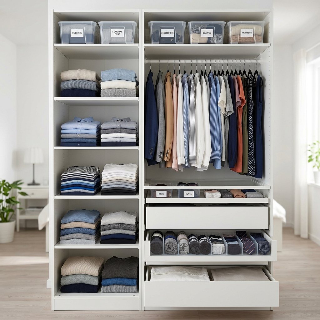 30 Ikea Bedroom Ideas for a Modern, Minimalist and Functional Room 15 Wardrobe Organization Ikea Bedroom Ideas