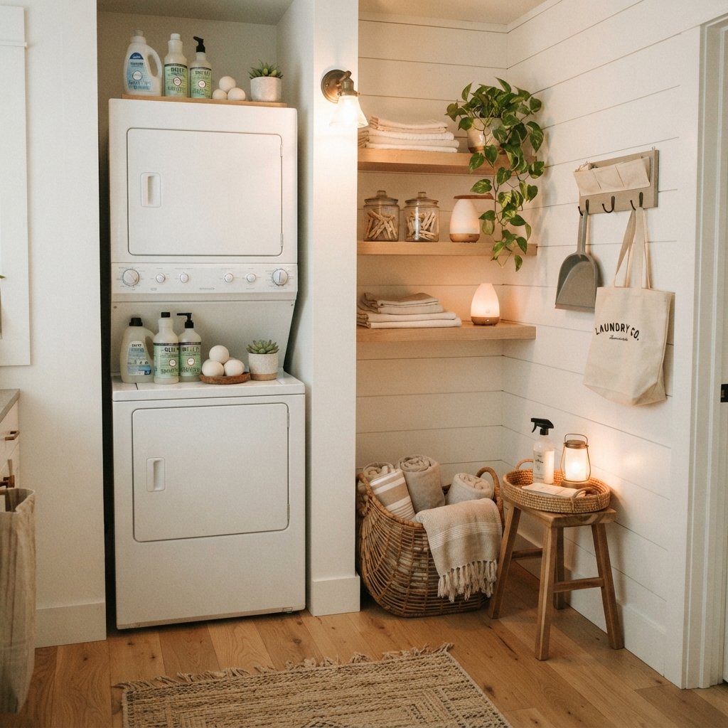 30 Tiny Laundry Room Ideas: That Prove Small Spaces Can Shine 15 Corner Nook Layout Tiny Laundry Room Idea