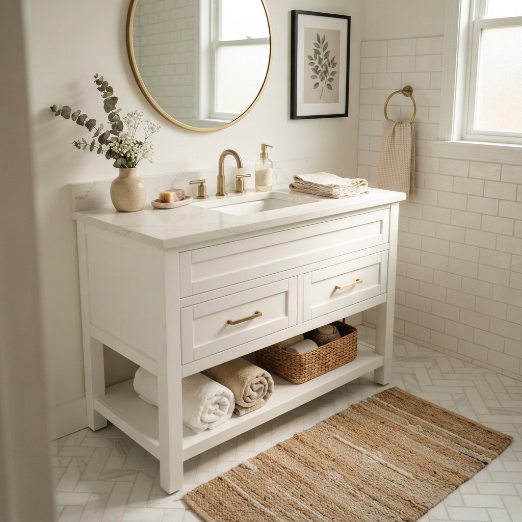 30 Stunning White Bathroom Ideas That Create a Bright & Luxurious Space 26 Accent White Bathroom Ideas