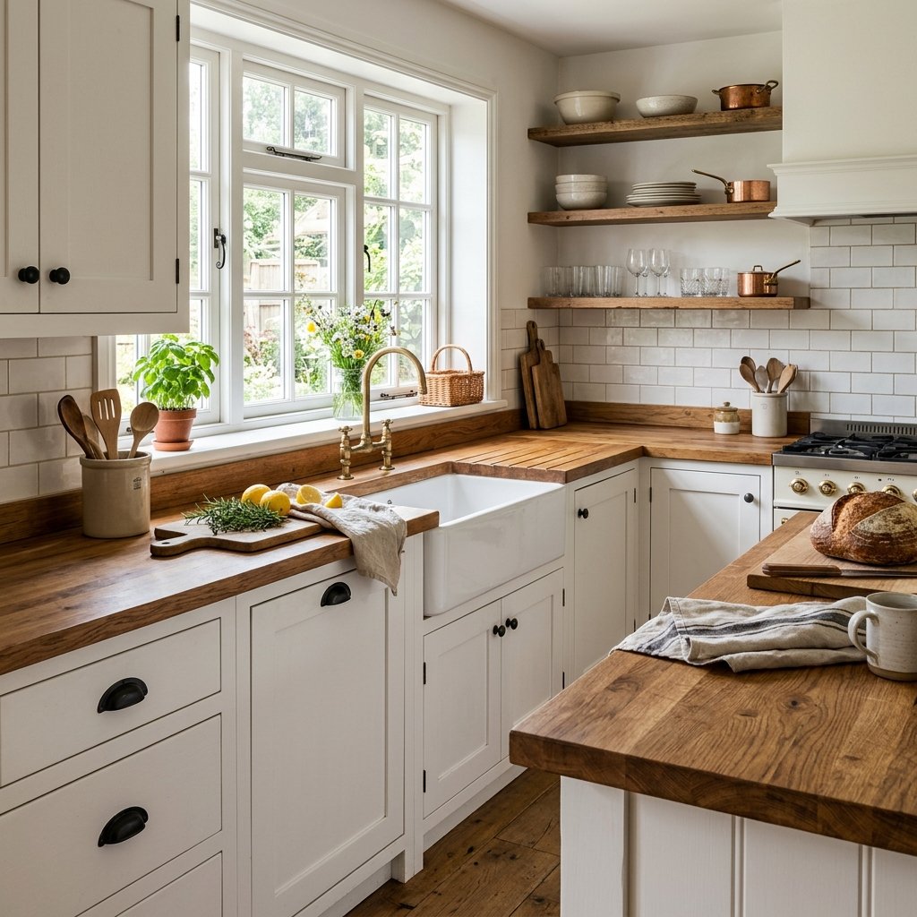 30 White Kitchen Cabinets Ideas to Brighten and Transform Your Space 5 White Kitchen Cabinet With Wood Countertops Ideas