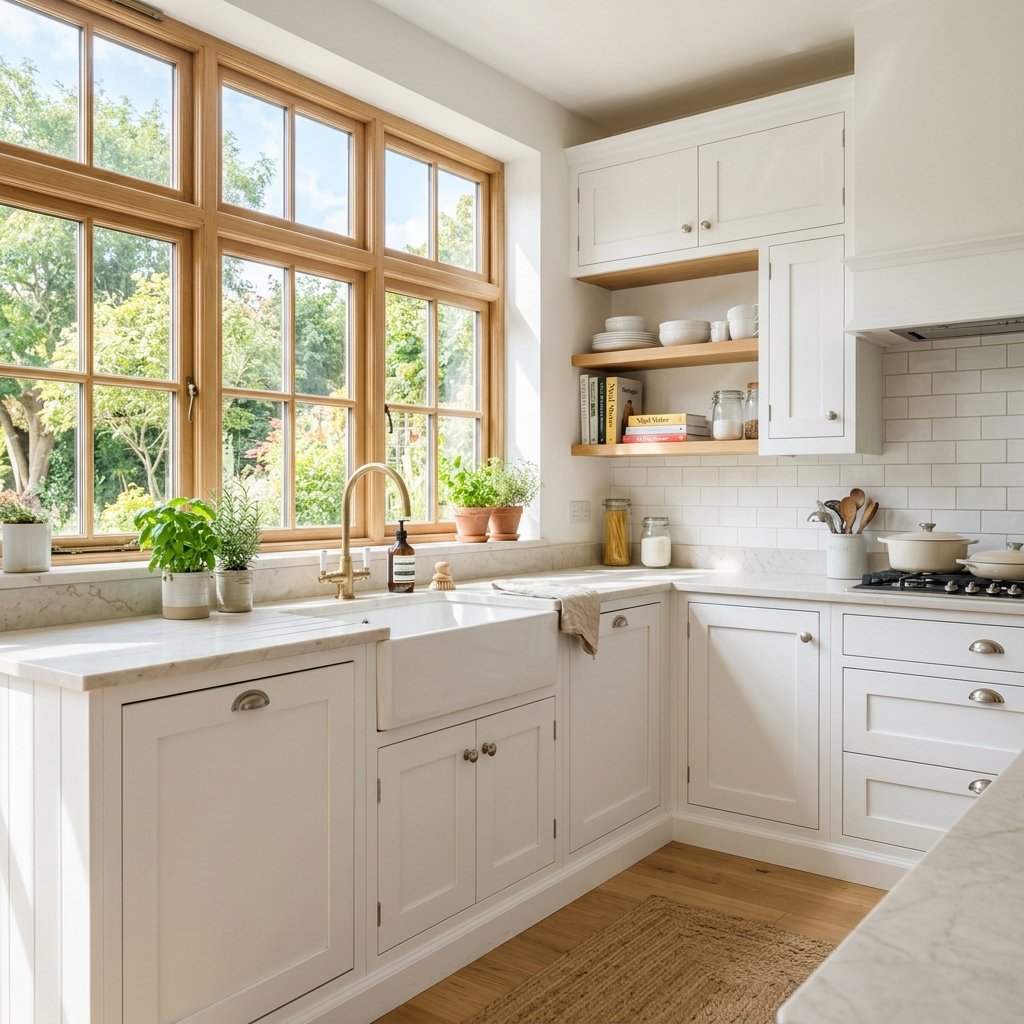 30 White Kitchen Cabinets Ideas to Brighten and Transform Your Space 27 White Kitchen Cabinet with Natural Light Ideas
