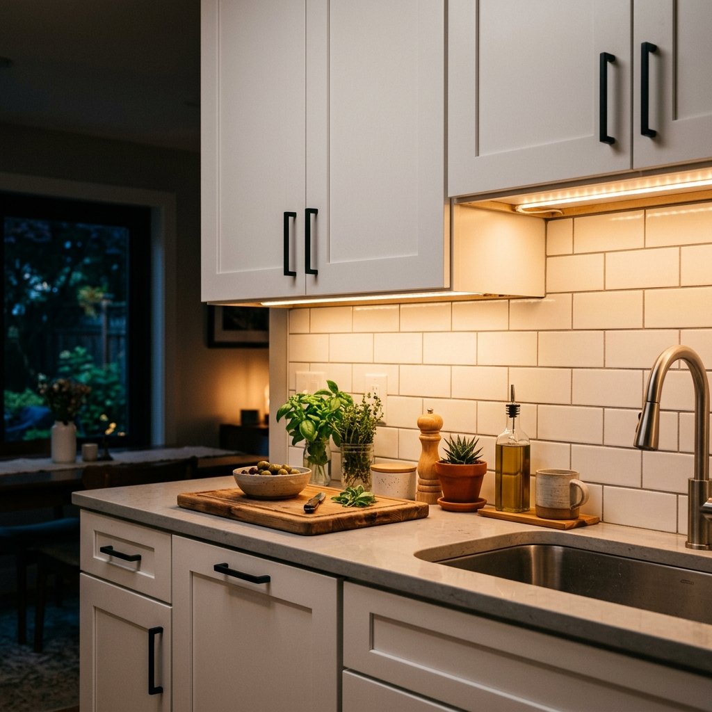 30 White Kitchen Cabinets Ideas to Brighten and Transform Your Space 24 White Kitchen Cabinet with Under Cabinet Lighting Ideas