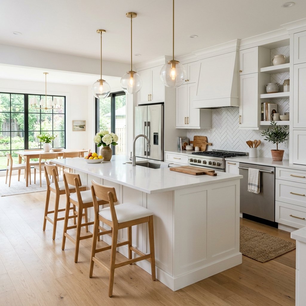 30 White Kitchen Cabinets Ideas to Brighten and Transform Your Space 7 White Kitchen Cabinet with Island Ideas