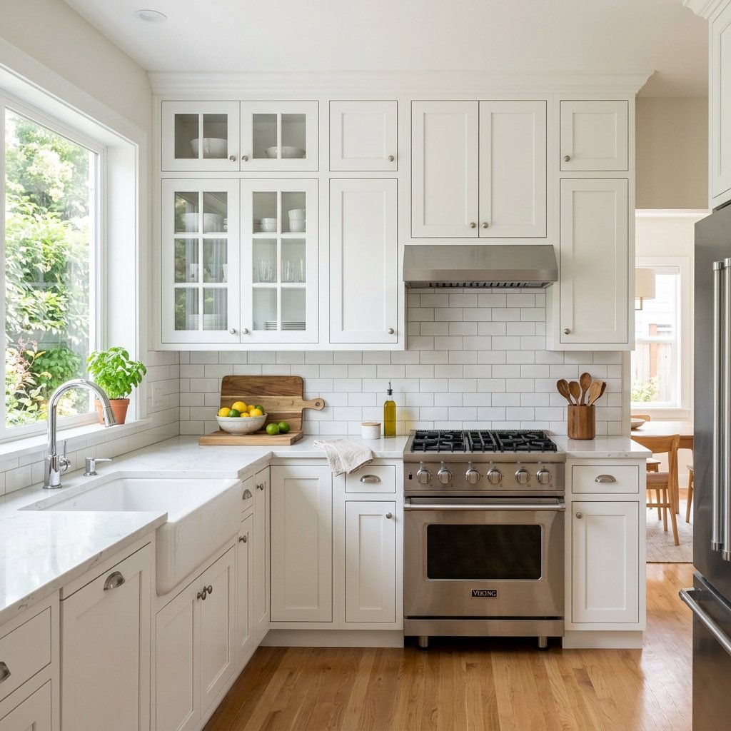 30 White Kitchen Cabinets Ideas to Brighten and Transform Your Space 4 White Shaker Kitchen Cabinets Ideas