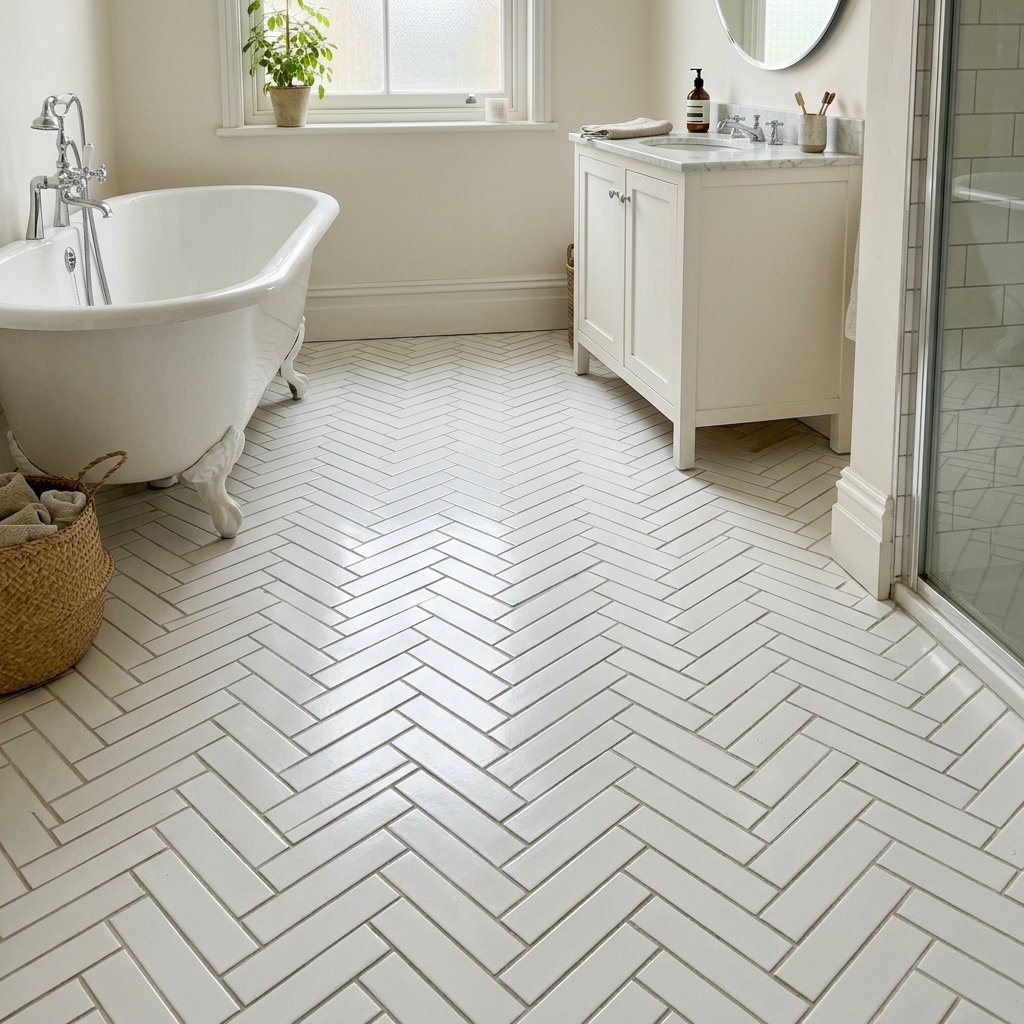 30 Bathroom Flooring Ideas That Bring Fresh Life to Any Space 29 Subway Tile Flooring Ideas