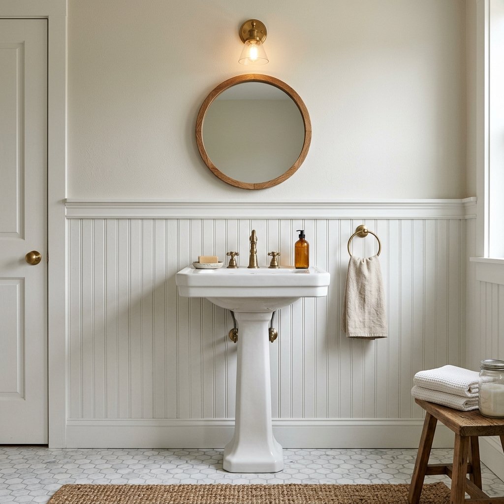 30 Stunning Farmhouse Bathroom Ideas to Create a Cozy Luxury Retreat 16 Wainscoting Ideas