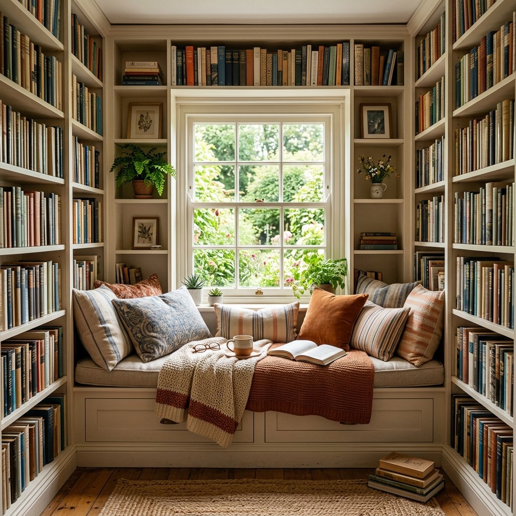 30 Bookshelf Ideas to Transform Any Room 24 Window Nook Bookshelf Ideas