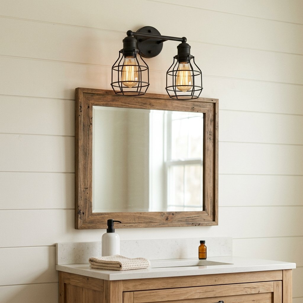 30 Stunning Farmhouse Bathroom Ideas to Create a Cozy Luxury Retreat 20 Farmhouse Lighting Fixture Ideas