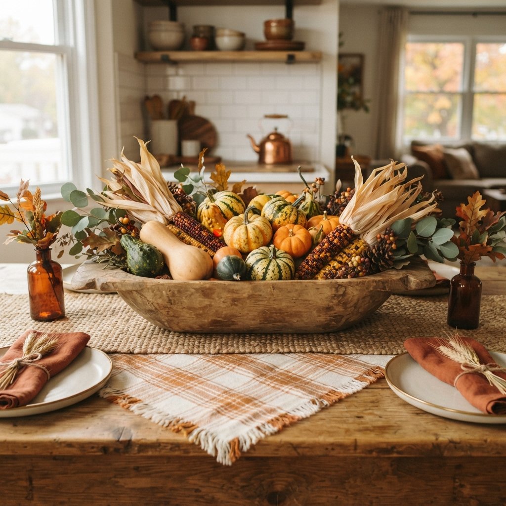 30 Fall Kitchen Ideas: To Warm Up Your Space This Season 7 Harvest Table Centerpiece Fall Kitchen