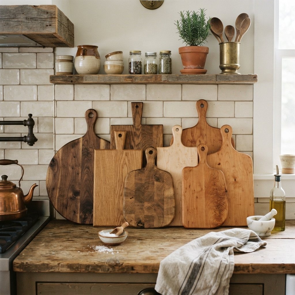 30 Fall Kitchen Ideas: To Warm Up Your Space This Season 14 Wooden Cutting Board Display Fall Kitchen