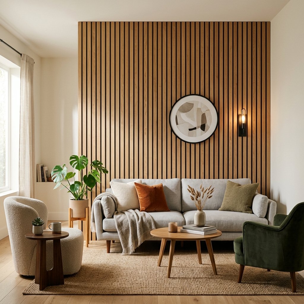 30 Living Room Wall Decor Ideas for Every Style and Space 20 Wooden Wall Accent Ideas