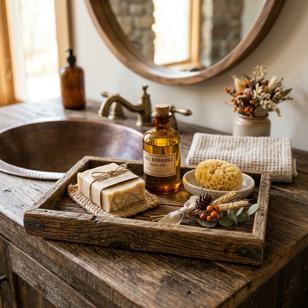 30 Fall Bathroom Decor Ideas Small Bathroom, Big Fall Vibes 4 Rustic Wood Accent Ideas