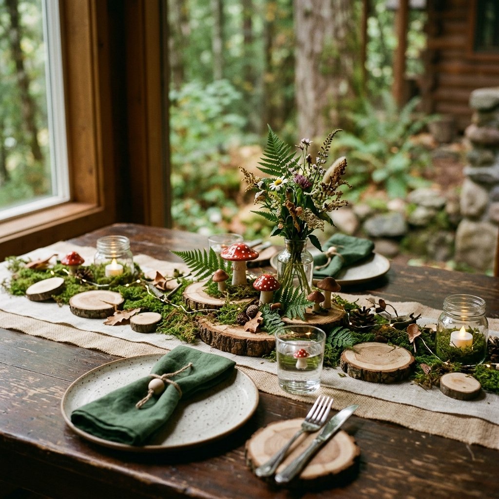 30 Fall Kitchen Table Decor Ideas: You'll Want to Copy 26 Woodland Inspired Table Ideas