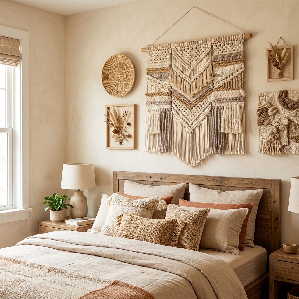 30 Gorgeous Fall Themed Bedroom Ideas: That Feel Cozy and Effortless 20 Textured Wall Décor Ideas