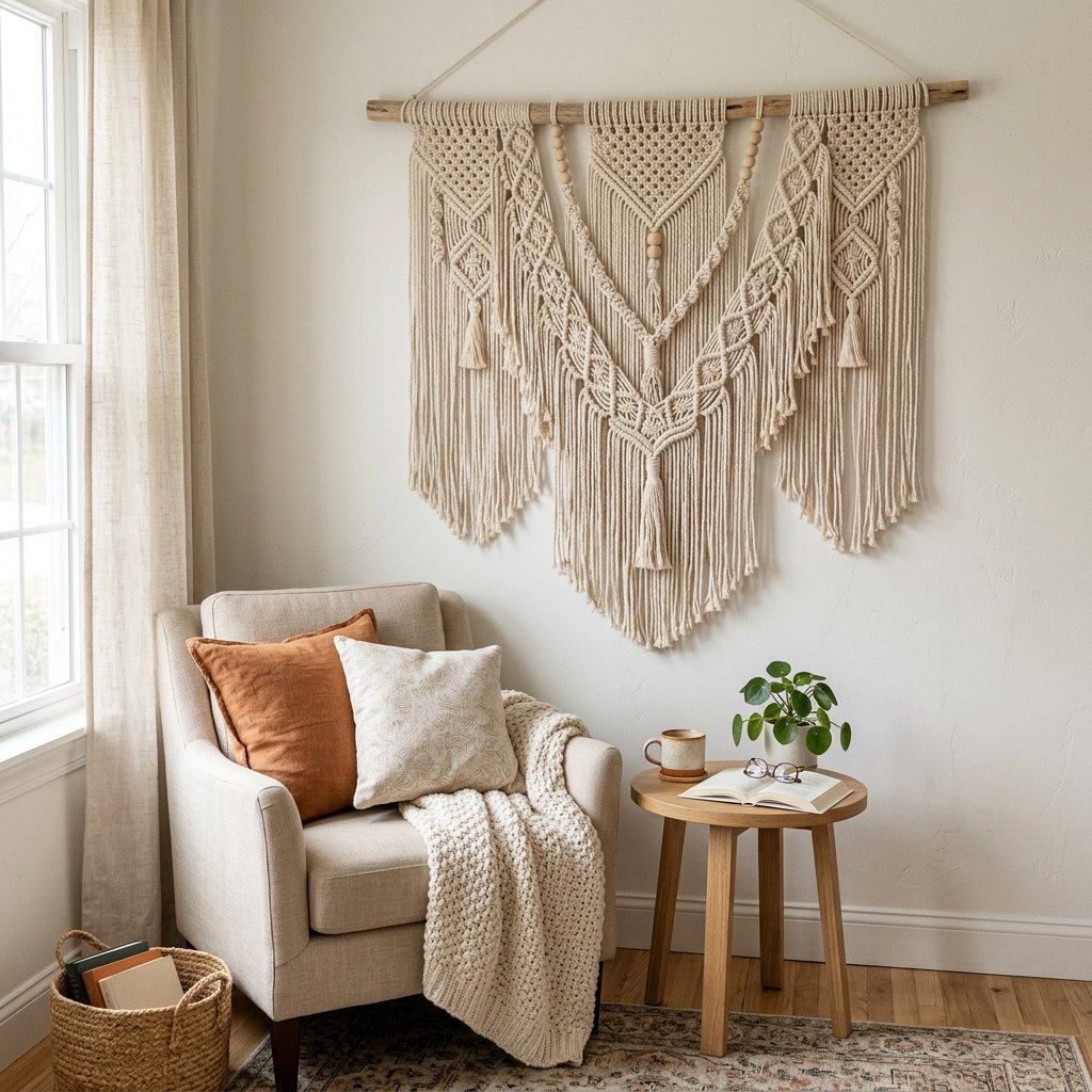 30 Living Room Wall Decor Ideas for Every Style and Space 6 Woven Wall Hanging Ideas