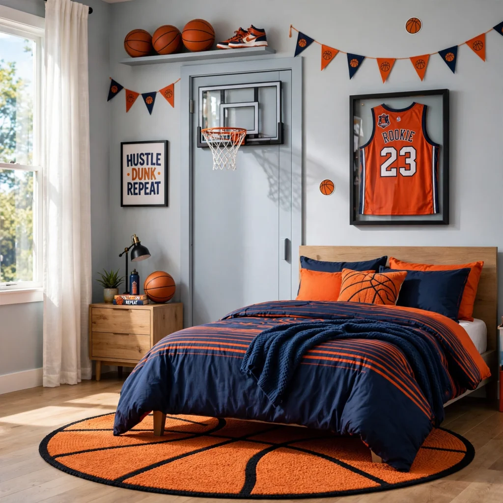 Teenage Boys Bedroom Ideas: 30 Creative Ways to Design a Space They'll Love 9 Basketball Themed Bedroom Ideas