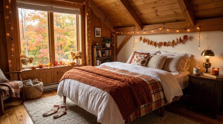 cozy fall bedroom