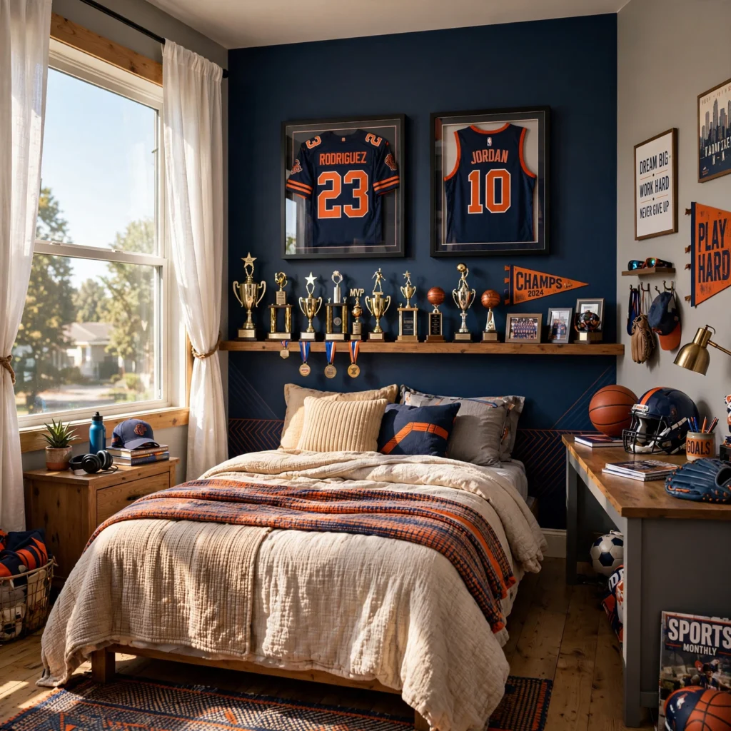 Teenage Boys Bedroom Ideas: 30 Creative Ways to Design a Space They'll Love 2 Sports Themed Bedroom Ideas