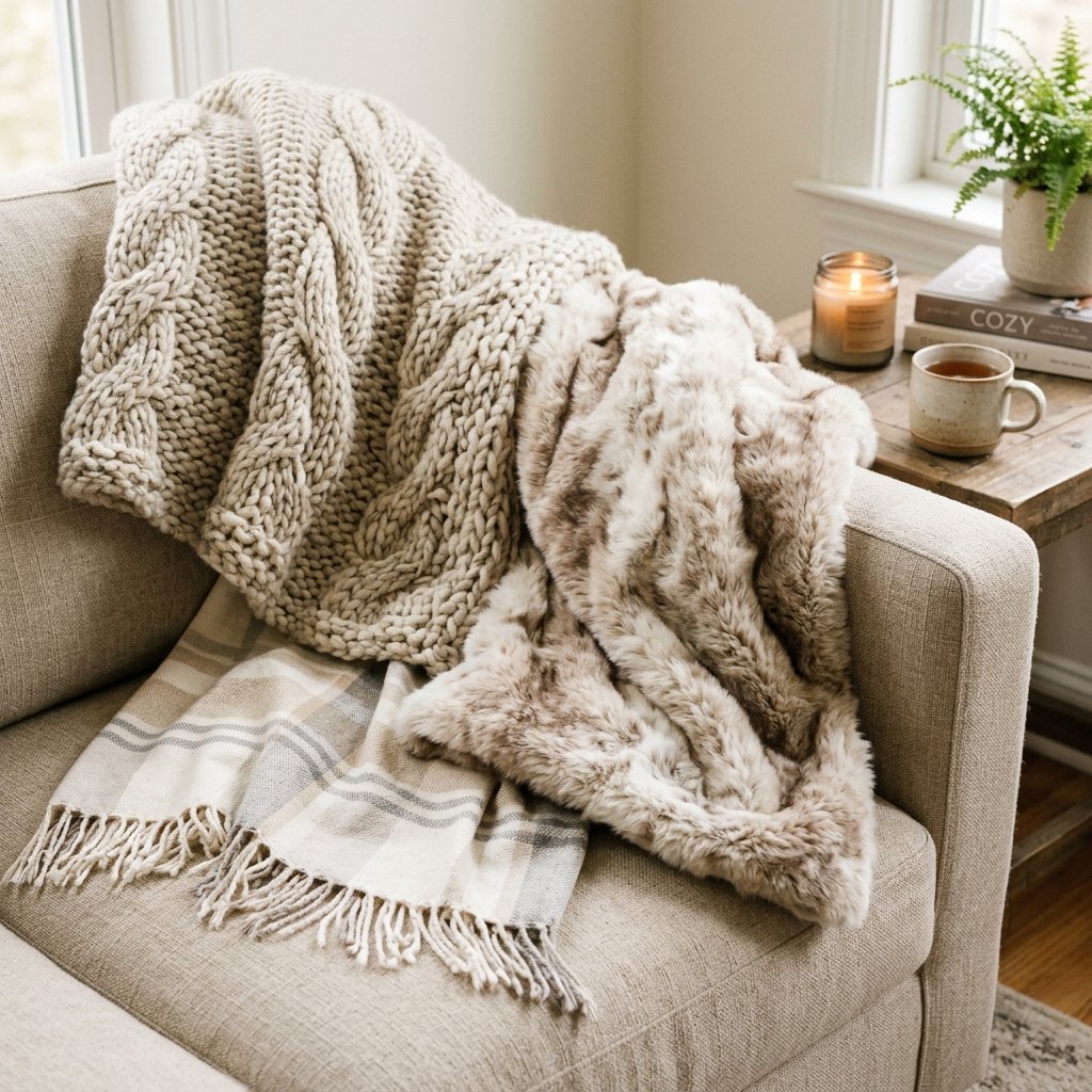 Layered Throw Blanket Ideas